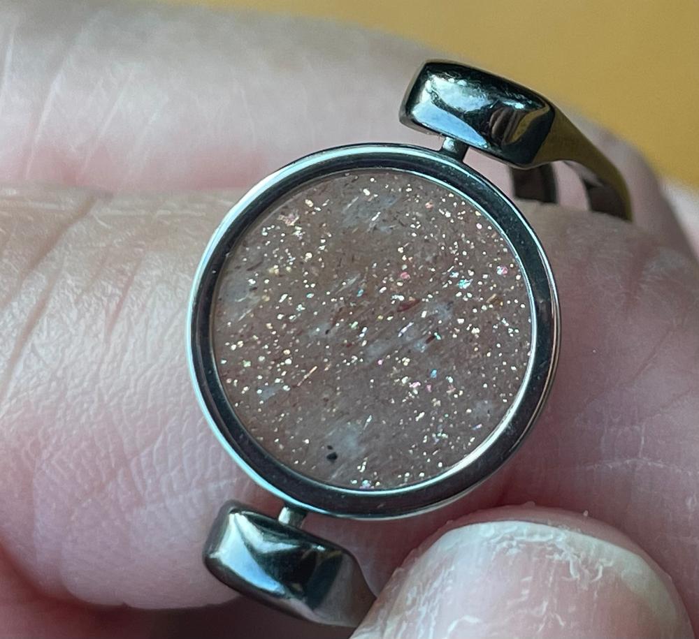 Sunstone Round Crystal Element - Customer Photo From Diane 