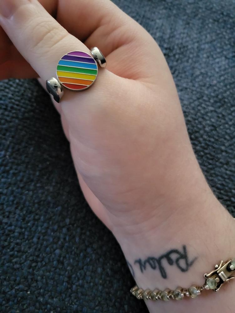 Rainbow Chroma Stripe Spinner - Customer Photo From Kristy D.