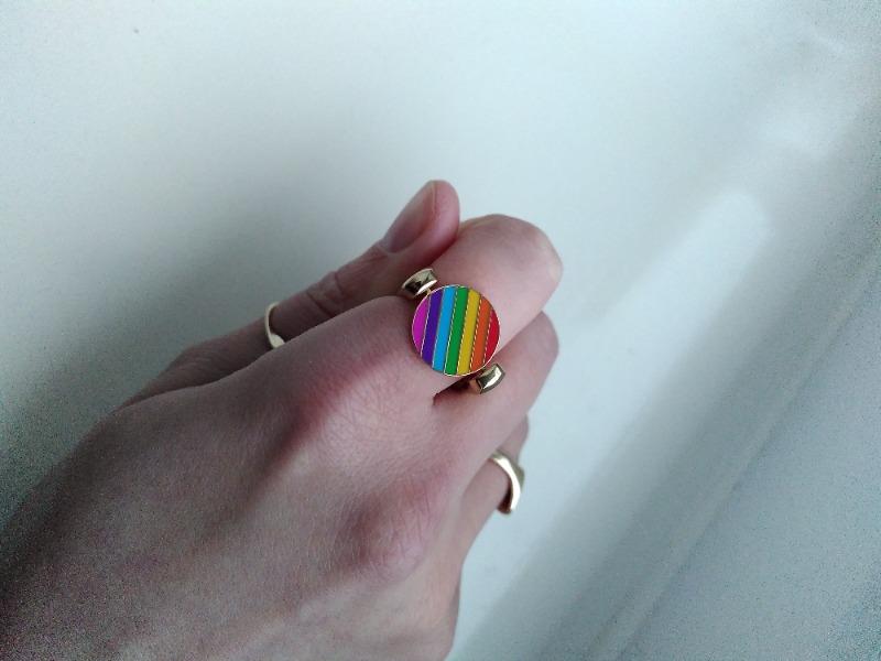 Rainbow Chroma Diagonal-Stripe Spinner - Customer Photo From Loui M.