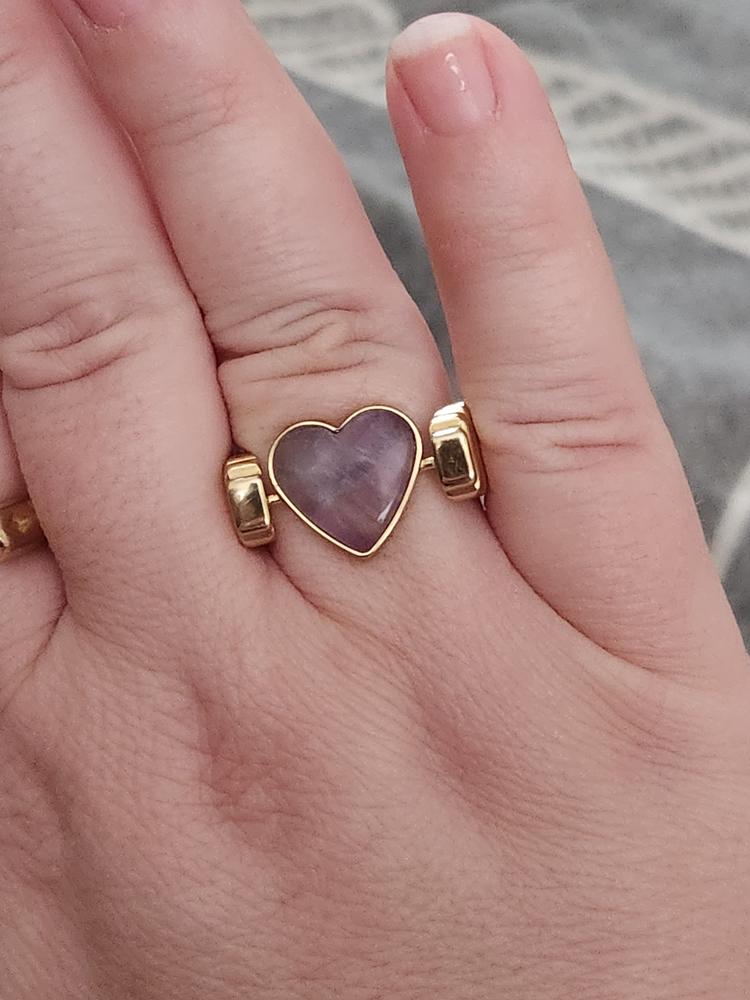 Heart-Shaped Rose Quartz Crystal Spinner - Customer Photo From Kristen Brown
