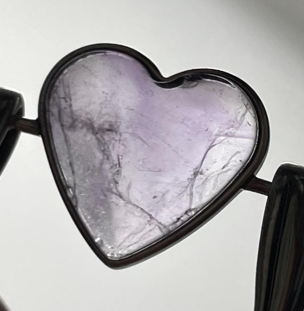 Amethyst Heart-shaped Crystal Element - Customer Photo From Diane