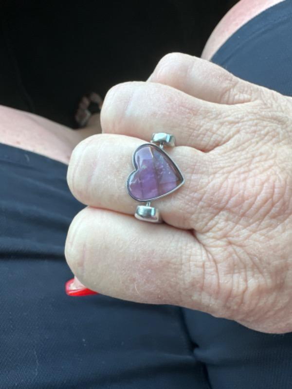 Amethyst Heart-shaped Crystal Element - Customer Photo From Ginny T.