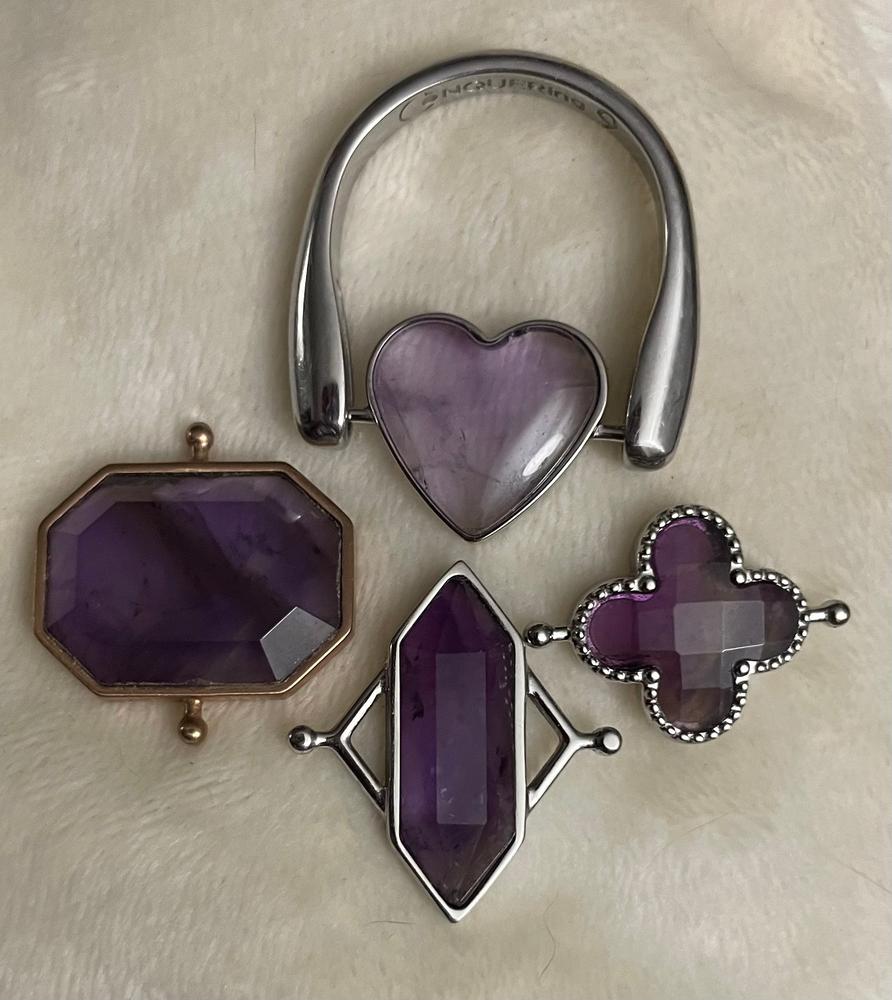 Amethyst Heart-shaped Crystal Element - Customer Photo From Diane