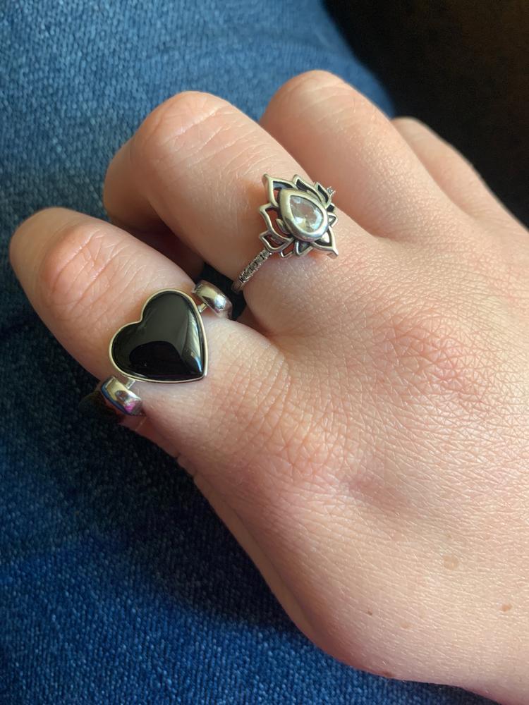 Heart-Shaped Onyx Crystal Spinner - Customer Photo From Caylen