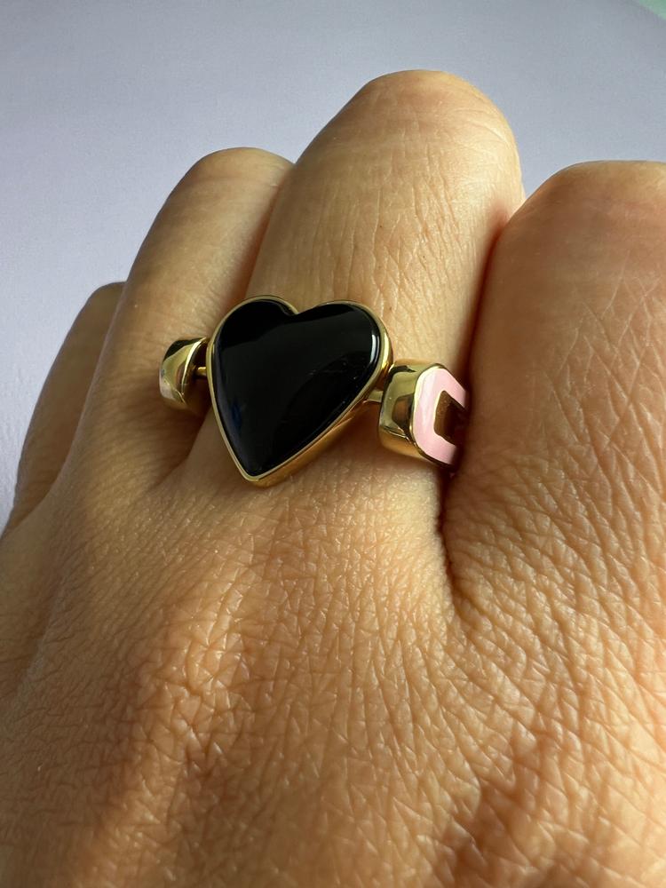 Onyx Heart-shaped Crystal Element - Customer Photo From Megan