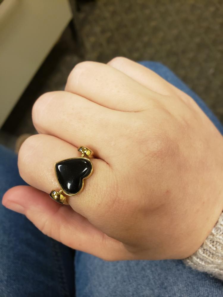 Heart-Shaped Onyx Crystal Spinner - Customer Photo From Whitney S.