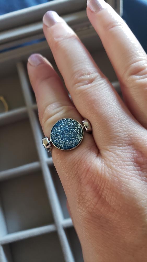 Circle-Shaped Glitter Spinner - Customer Photo From Annie Eich