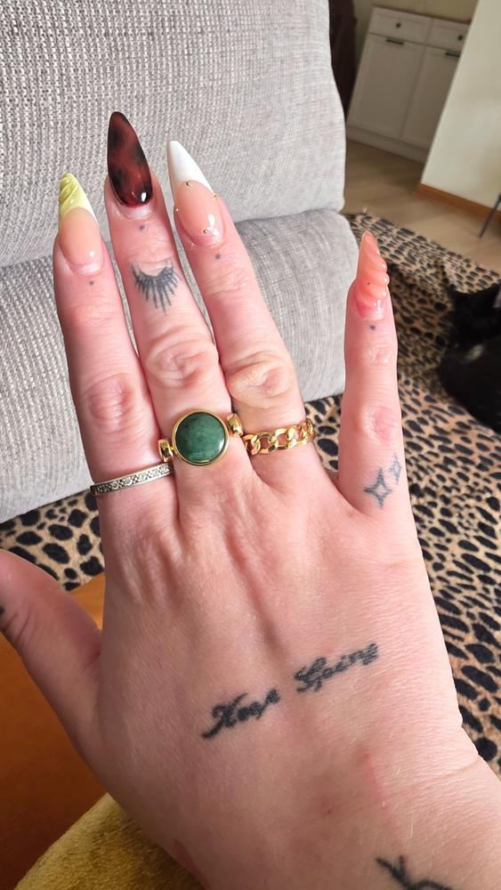 Gold AlaDune™ Crystal Fidget Ring - Customer Photo From Rik Clapp