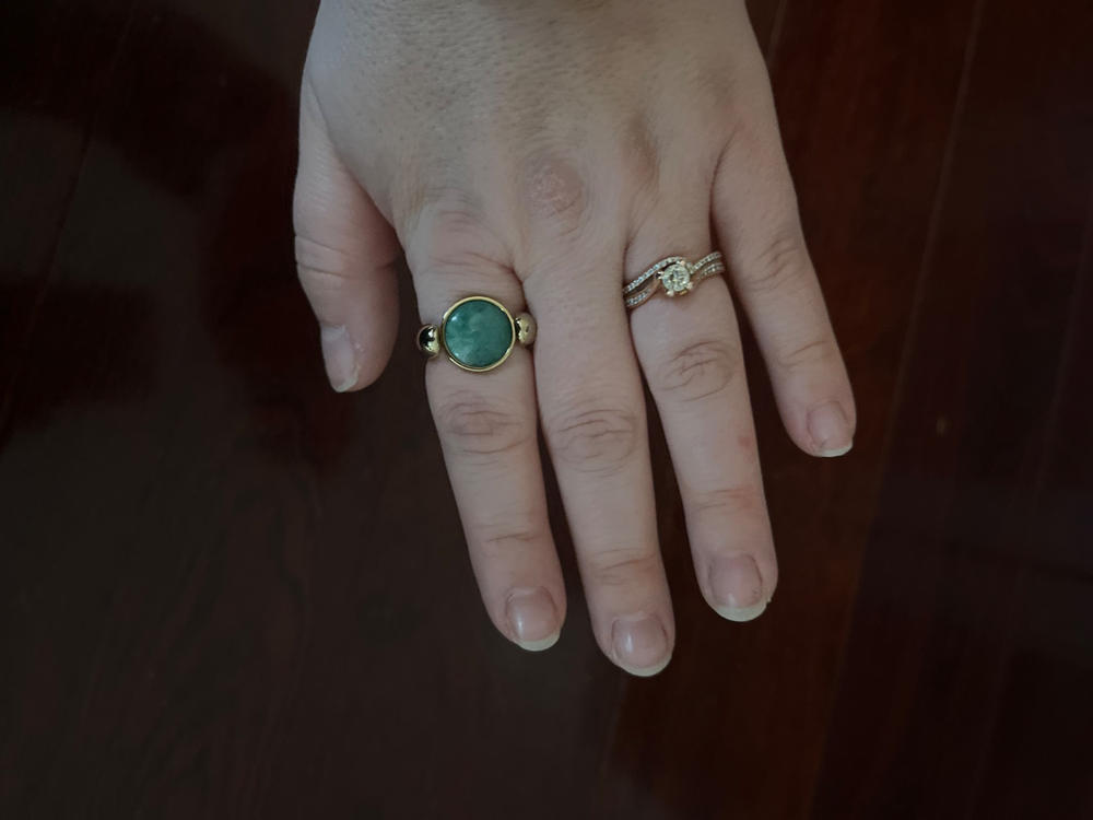 Silver AlaDune Crystal Fidget Ring - Customer Photo From Victoria Gatesman