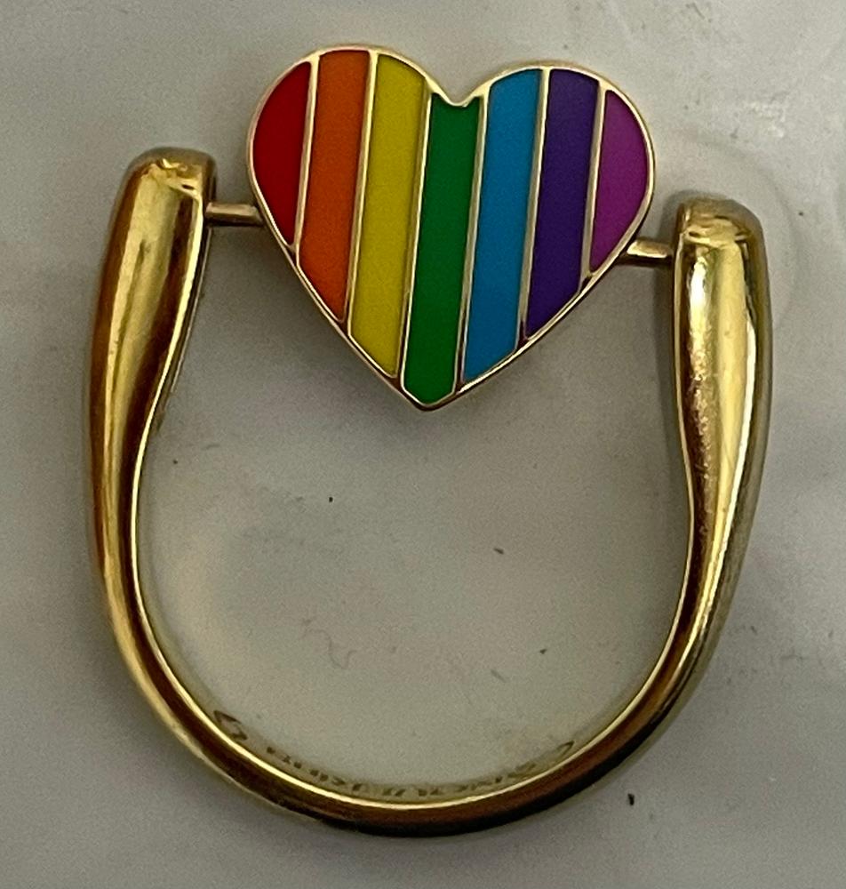Heart-shaped Rainbow Chroma Stripe Element - Customer Photo From Diane