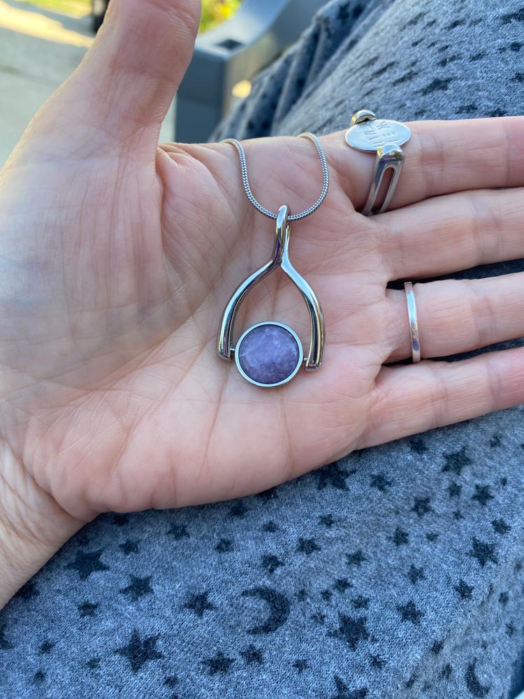 Wishbone Necklace - Customer Photo From Jenn