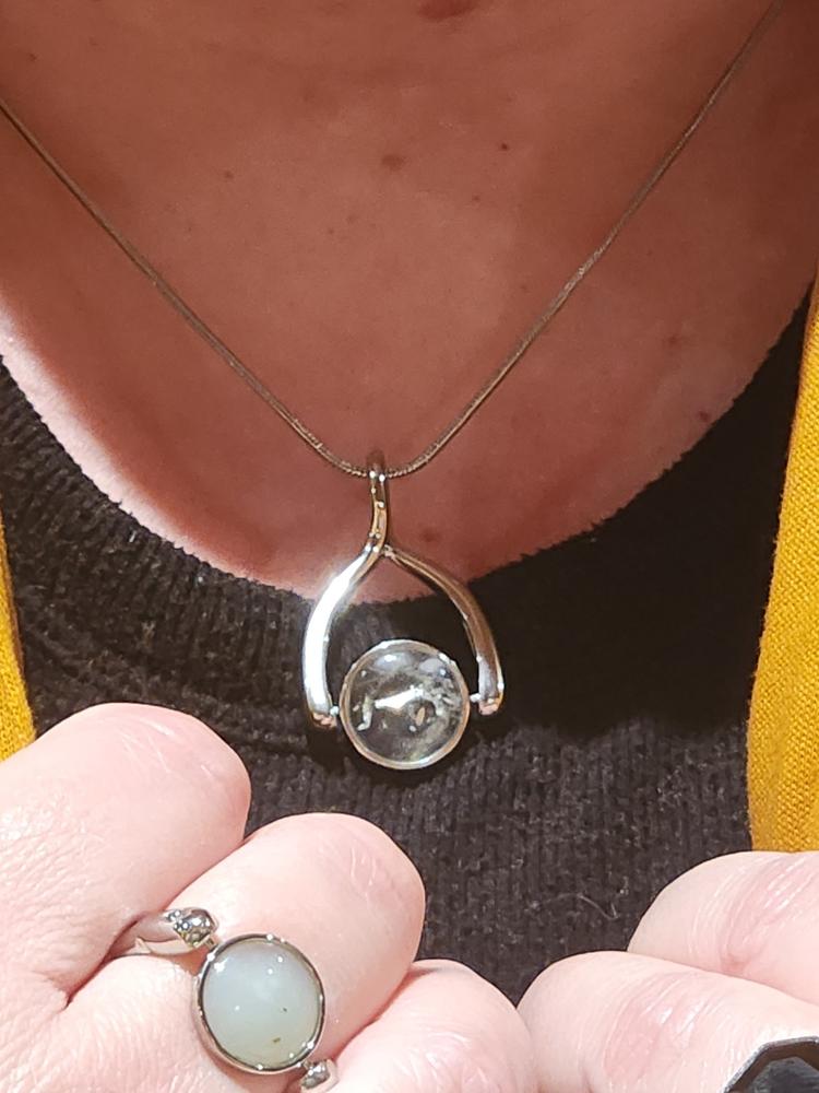 Wishbone Necklace - Customer Photo From Heather W.