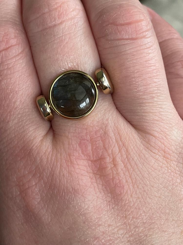 Luxe Labradorite Crystal Spinner (premium grade – includes labradorescence/flash) - Customer Photo From Stacey