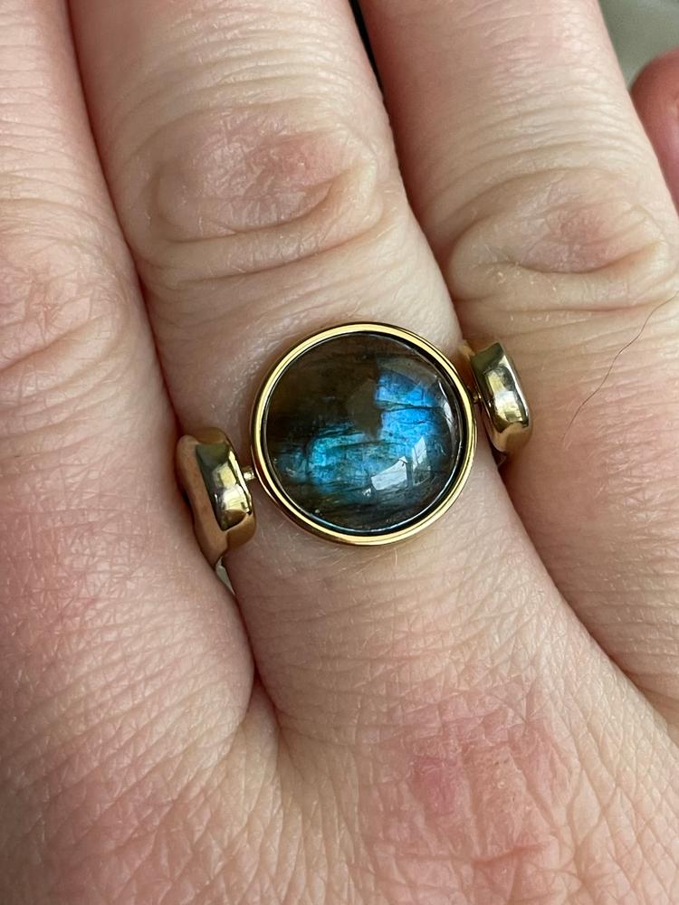 Luxe Labradorite Crystal Spinner (premium grade – includes labradorescence/flash) - Customer Photo From Stacey