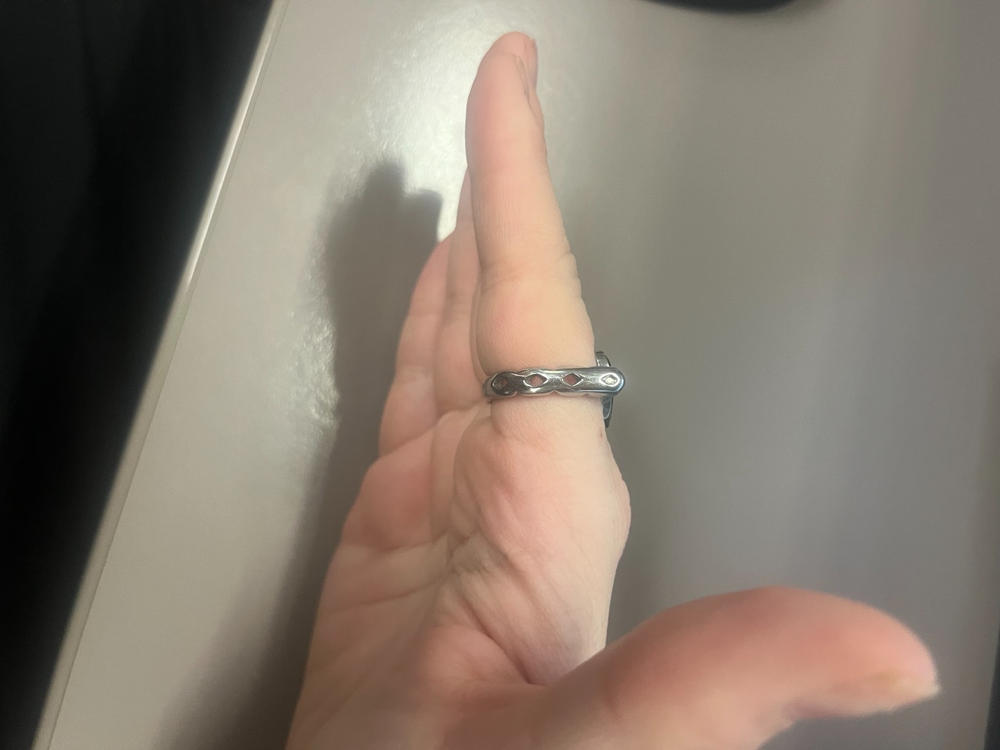 CrownCut Ring Band - Customer Photo From Heather O.