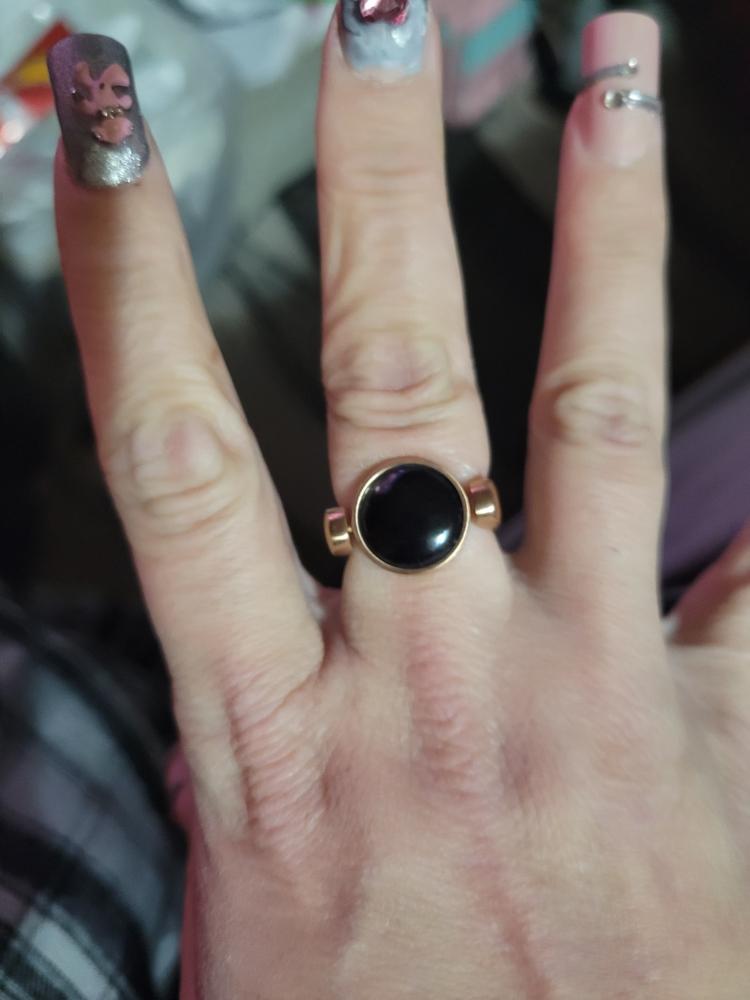 Classic Ring Band - Black, Rose Gold & Rainbow - Customer Photo From Will S.