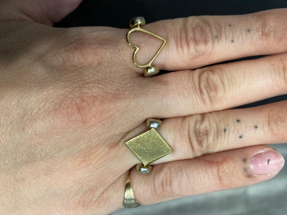 CrownCut Crystal Hexbar Fidget Ring – Neutrals - Customer Photo From Gianna R.