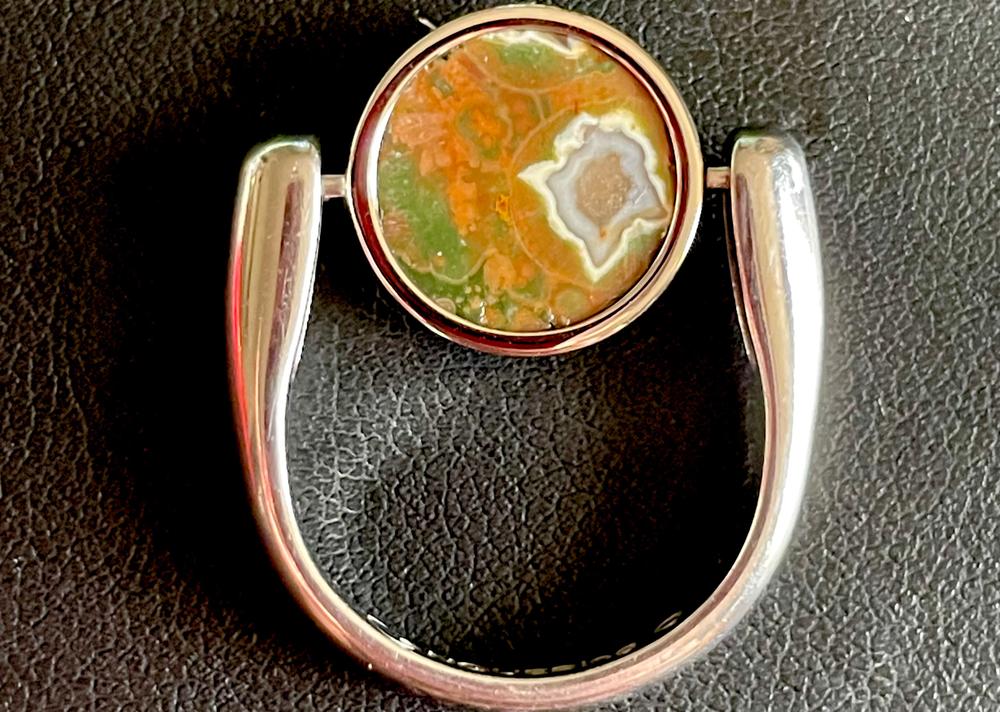 Rainforest Jasper Round Crystal Element - Customer Photo From Diane