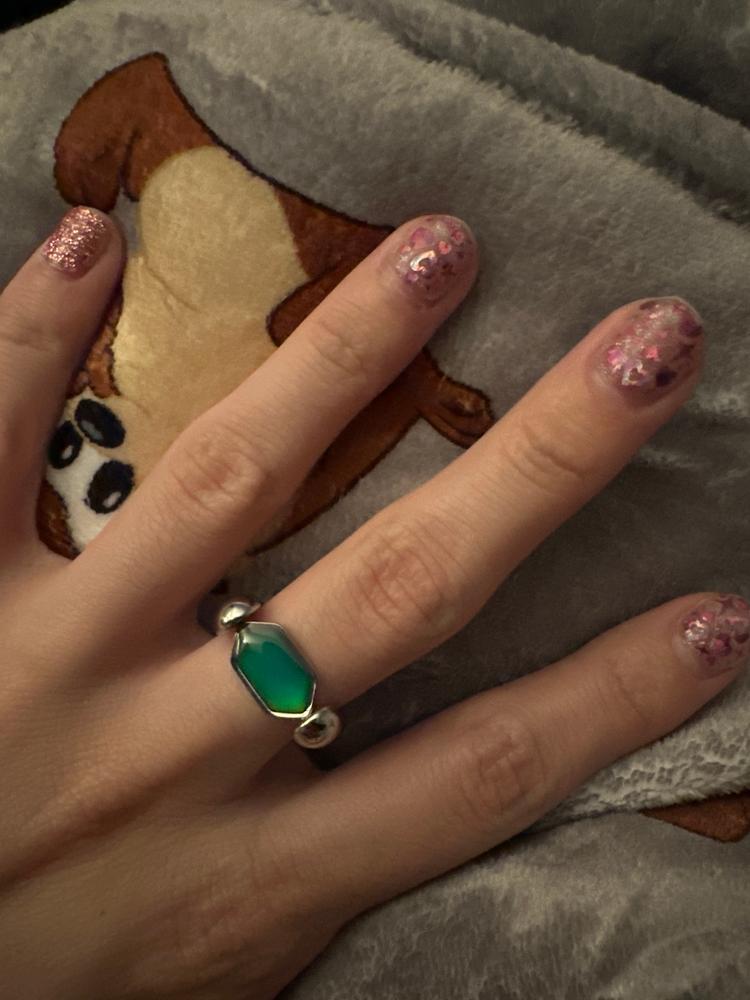 Mood Color-Changing Hexbar Fidget Ring for Anxiety - Customer Photo From Wayne Flores