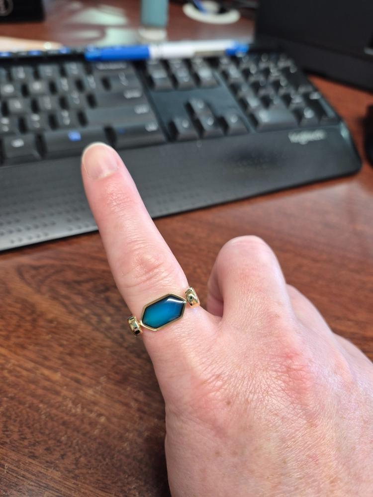 Mood Color-Changing HexBar™ Fidget Ring for Anxiety - Customer Photo From Chavva Yurkonis