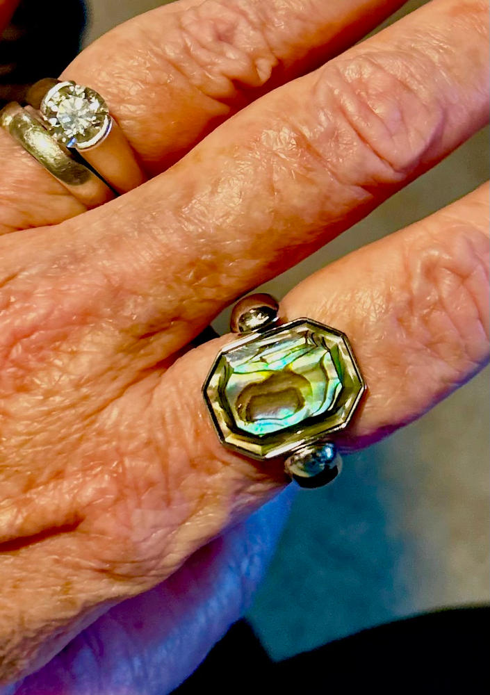 Abalone Shell Octangle Crystal Spinner - Customer Photo From Kathleen Sanden