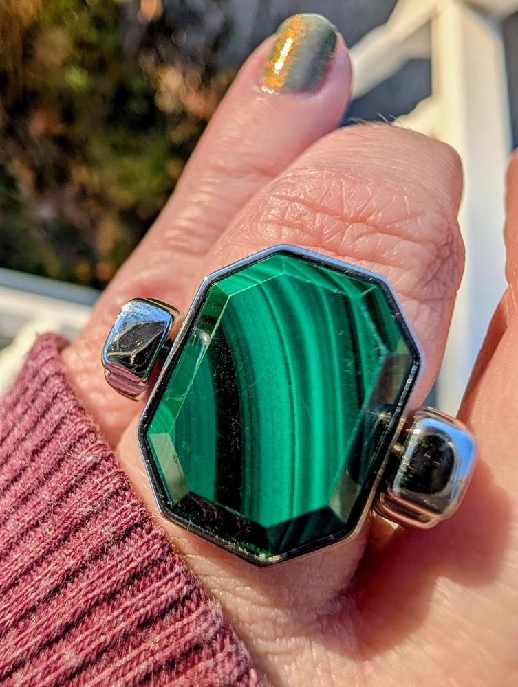 Malachite Octangle™ Crystal Element - Customer Photo From Mary M