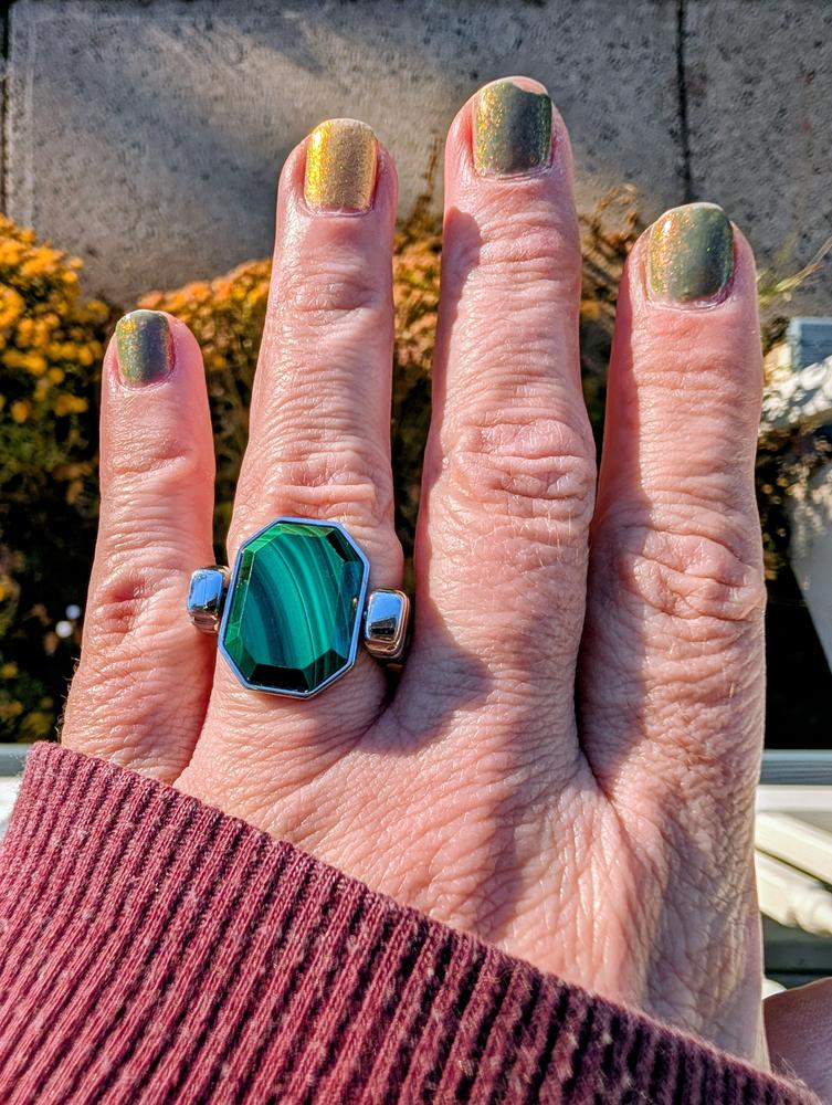 Malachite Octangle™ Crystal Element - Customer Photo From Mary M