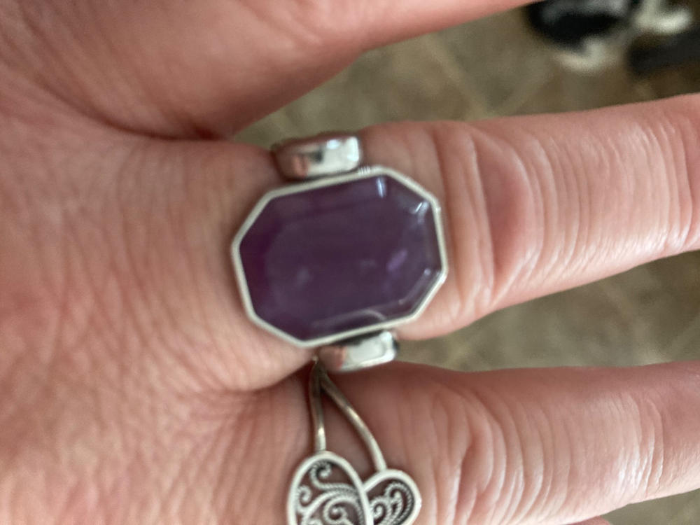Amethyst Octangle Crystal Element - Customer Photo From Diane Bush