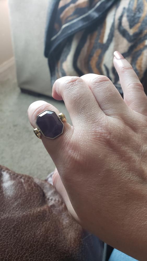 Amethyst Octangle Crystal Spinner - Customer Photo From Annie E.