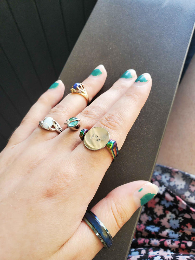 Rainbow Classic Fidget Ring Band - Customer Photo From Chance