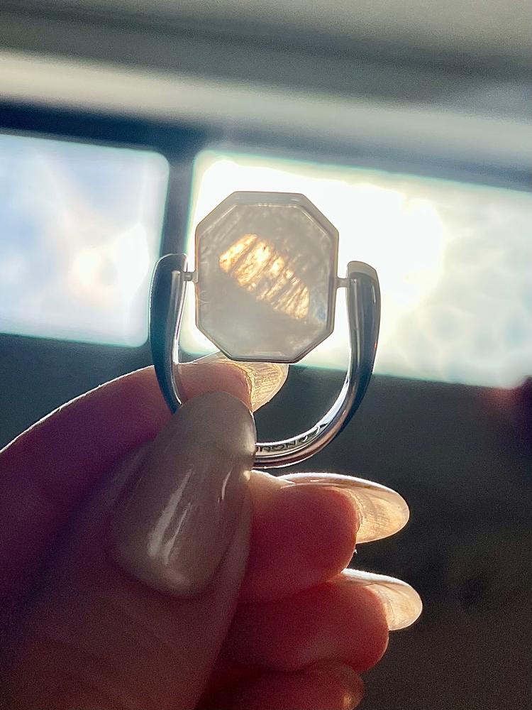 Rose Quartz Octangle™ Crystal Element - Customer Photo From Tracy