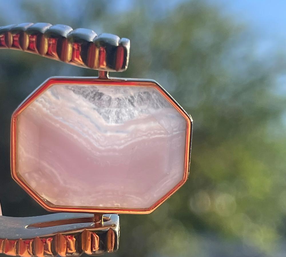 Blue Lace Agate Octangle™ Crystal Element - Customer Photo From Diane