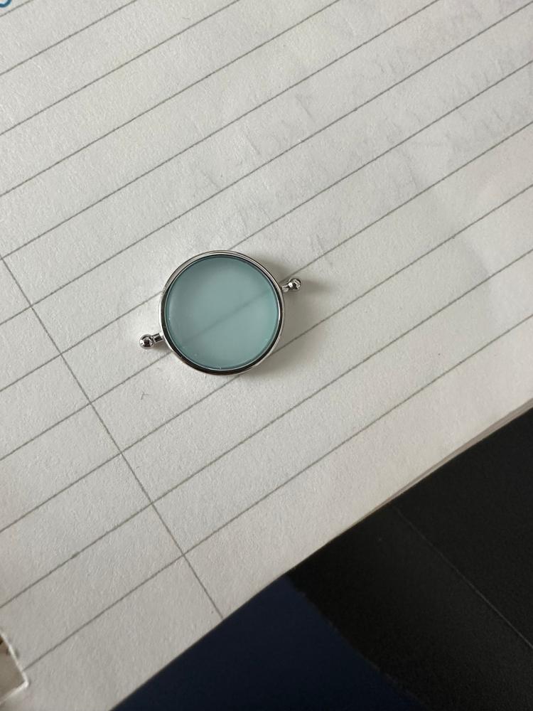 Round Cultured Sea Glass Spinner - Customer Photo From Mary W.