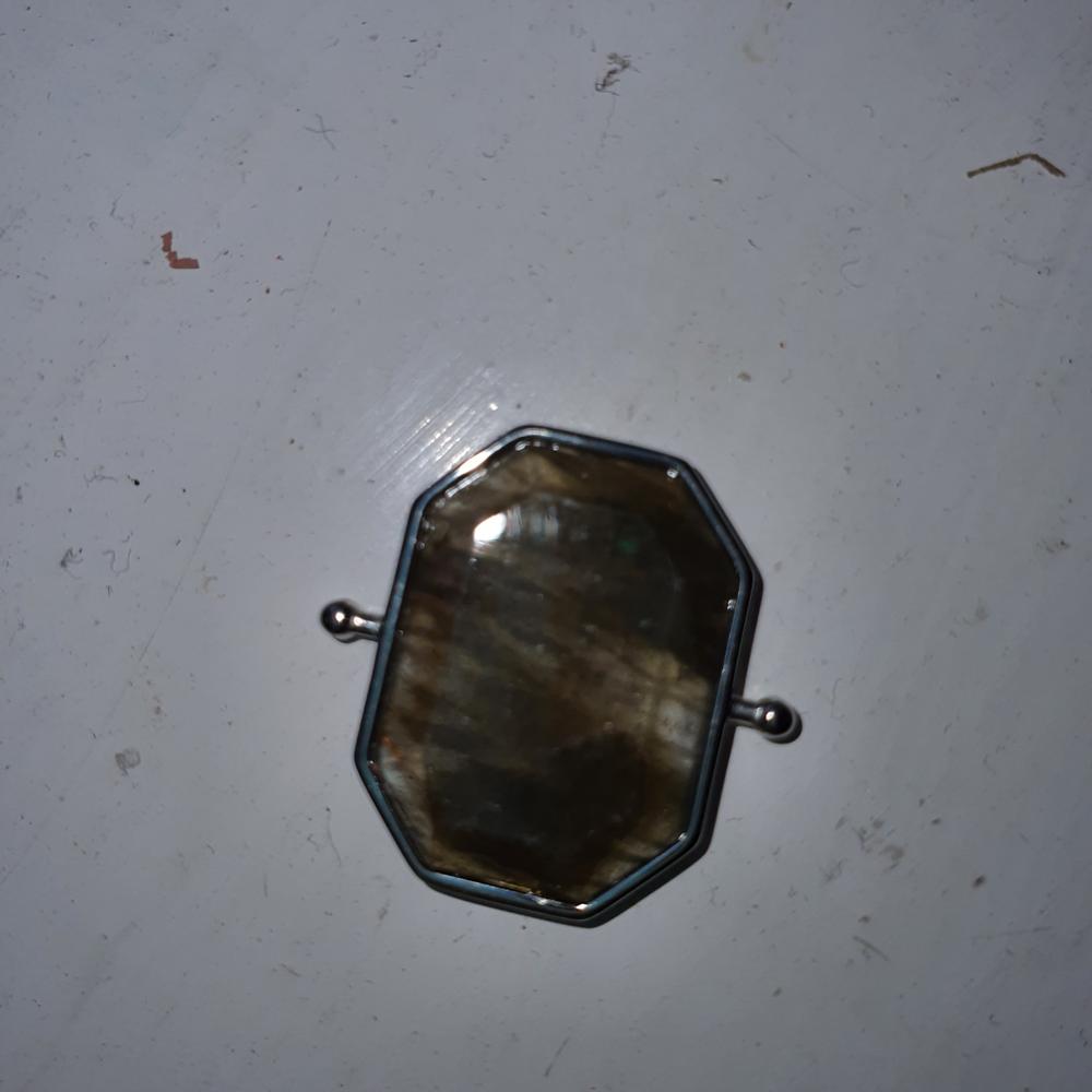 Luxe Labradorite Octangle Crystal Spinner (premium grade – includes labradorescence/flash) - Customer Photo From E S