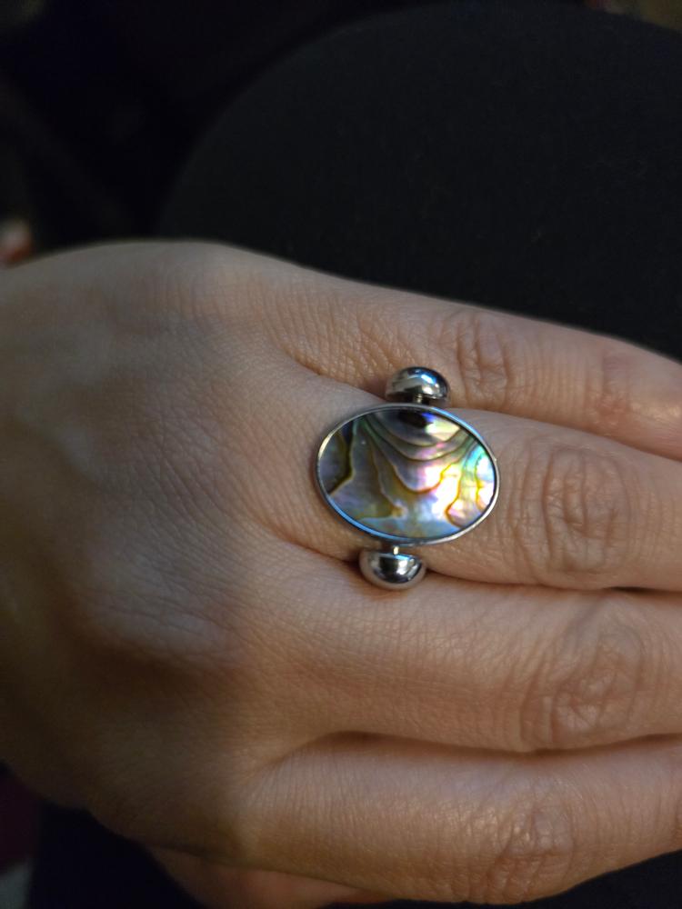 Abalone Shell Oval Crystal Element - Customer Photo From Lisa