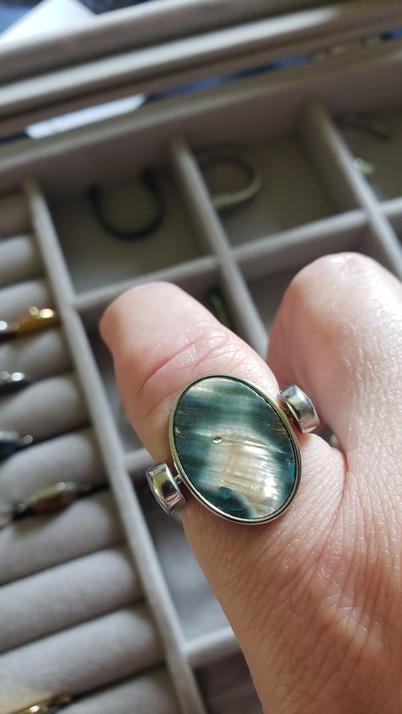 Abalone Shell Oval Crystal Element - Customer Photo From Annie E.