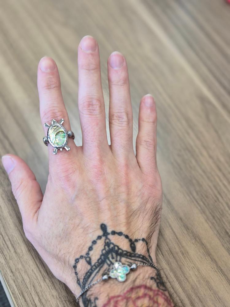 Abalone Shell Oval Crystal Element - Customer Photo From Terry B