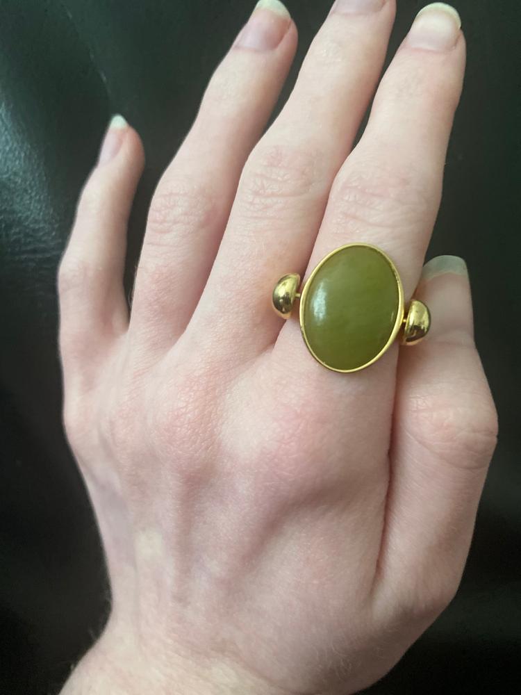 Peridot Oval Crystal Element - Customer Photo From Annalies