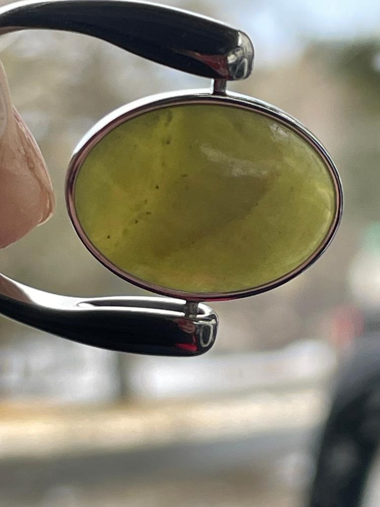 Peridot Oval Crystal Element - Customer Photo From Diane