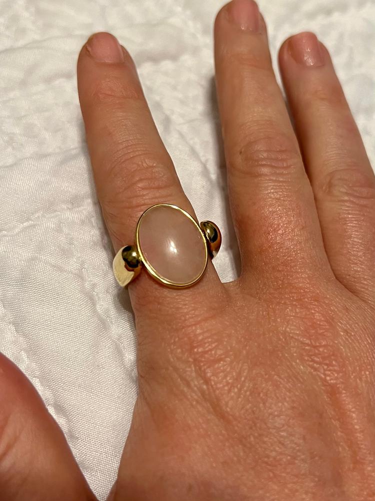 Rose Quartz Oval Crystal Element - Customer Photo From Nicole S.