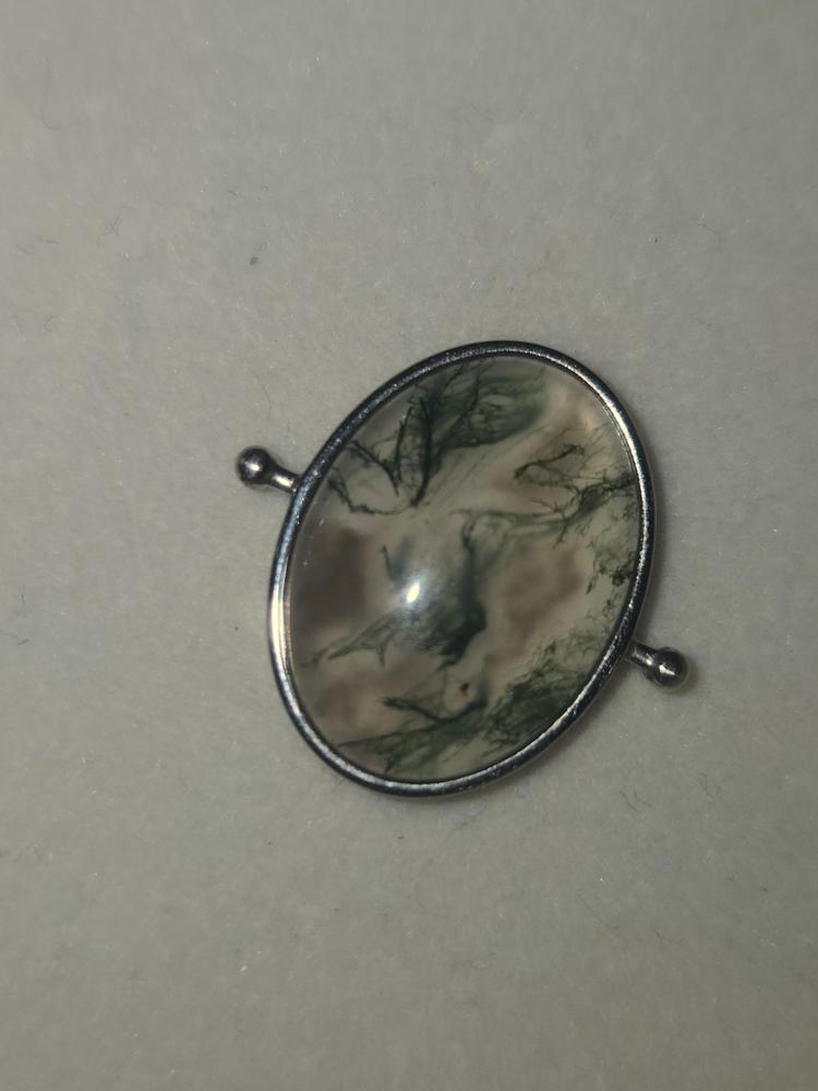 Moss Agate Oval Crystal Element - Customer Photo From Megan York