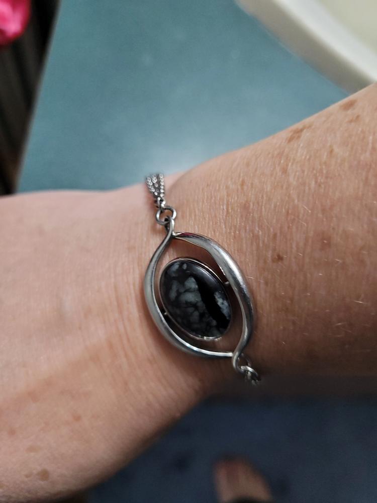 Black Picasso Oval Crystal Element - Customer Photo From Tiffany Foster