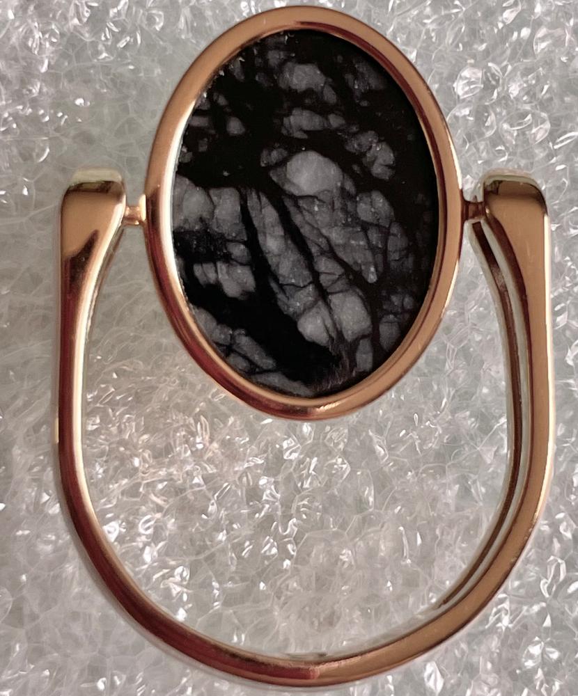 Black Picasso Oval Crystal Element - Customer Photo From Diane