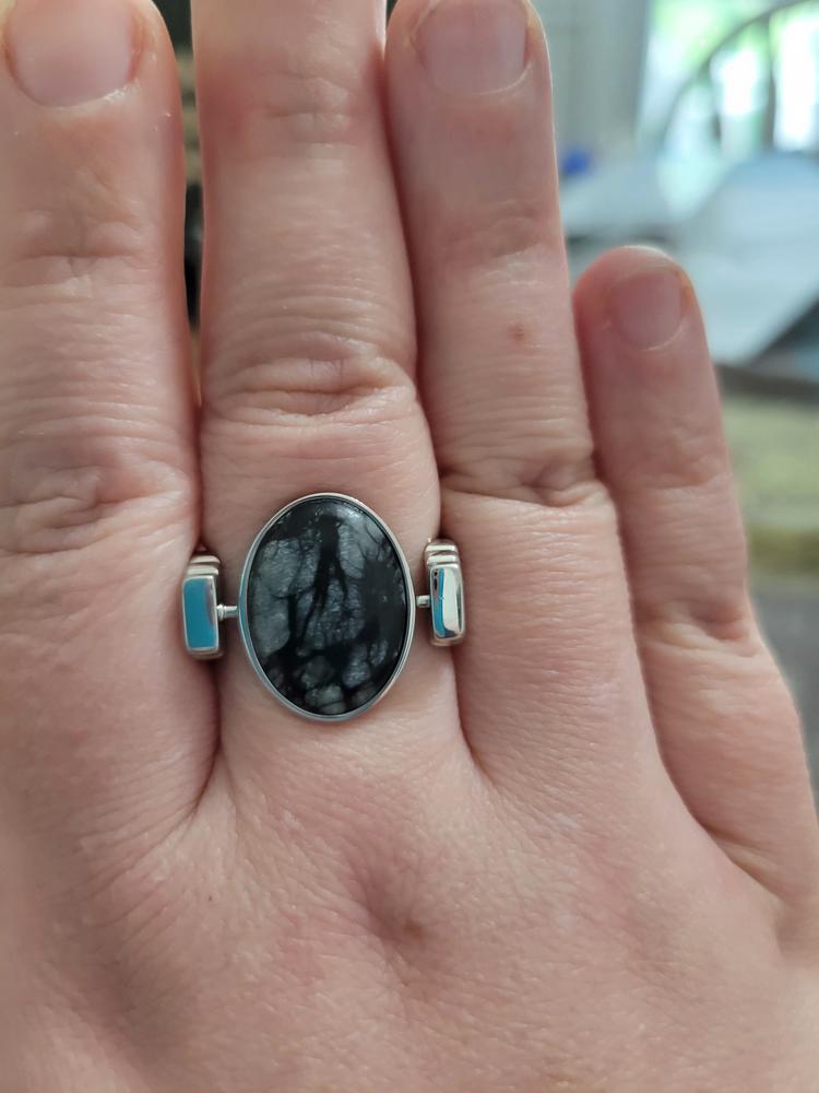 Black Picasso Oval Crystal Element - Customer Photo From Megan
