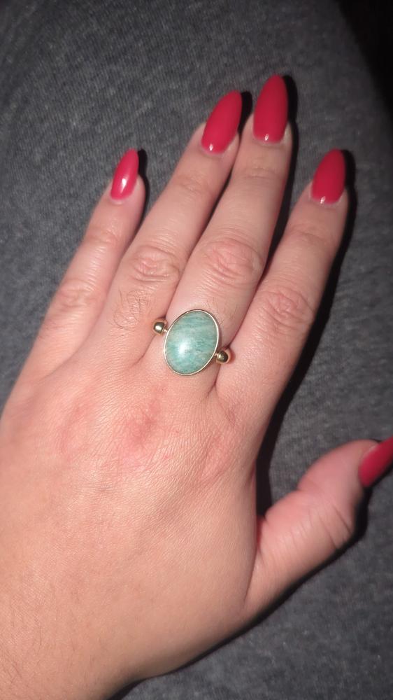 Amazonite Oval Crystal Element - Customer Photo From ALLISON BRYANT