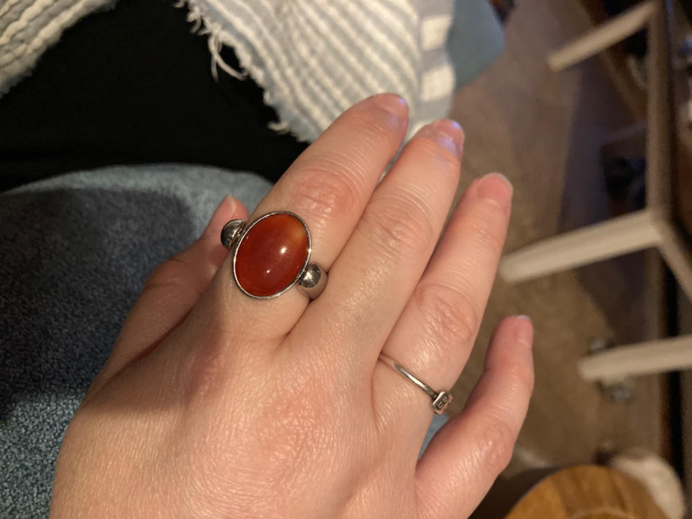 Carnelian Oval Crystal Element - Customer Photo From Lindsey Griffith