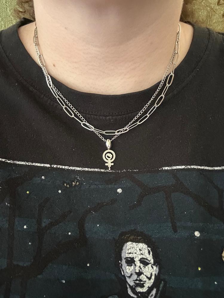 Paperclip Layering Necklace Chain - Customer Photo From Autumn Swatt