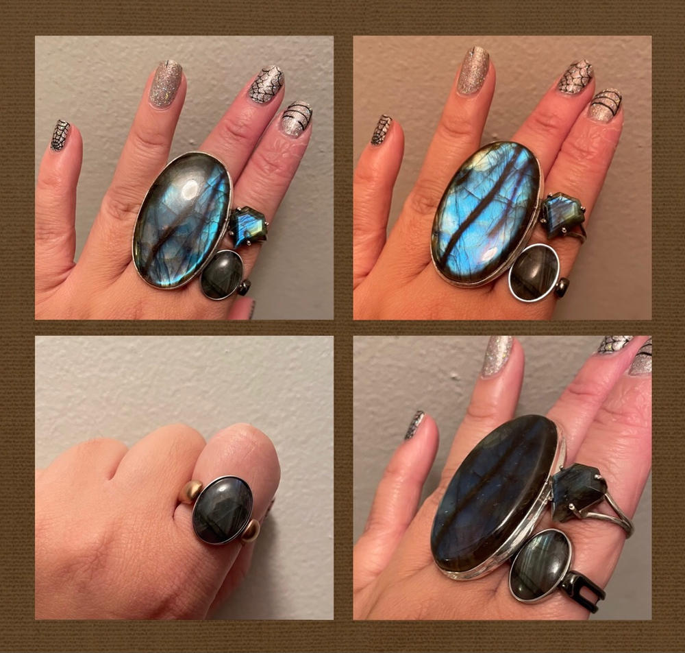 Luxe Labradorite Oval Crystal Element - Customer Photo From Diane Vo