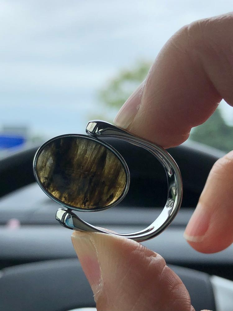 Standard Labradorite Oval Crystal Element - Customer Photo From Sarah