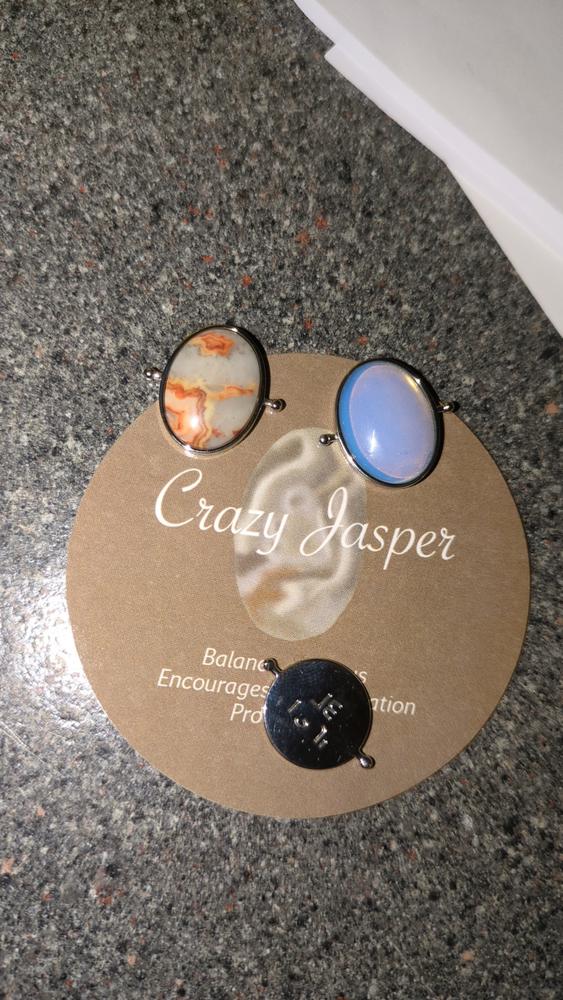 Crazy Jasper Oval Crystal Element - Customer Photo From Lex
